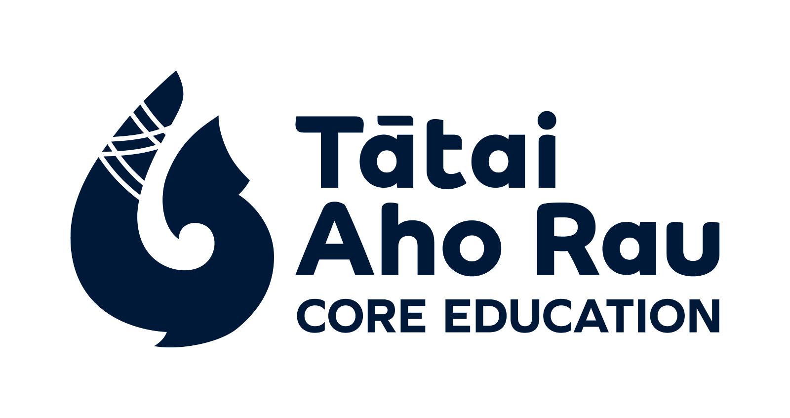 Tatai Aho Rau stacked logo main dark blue Angela Clemens
